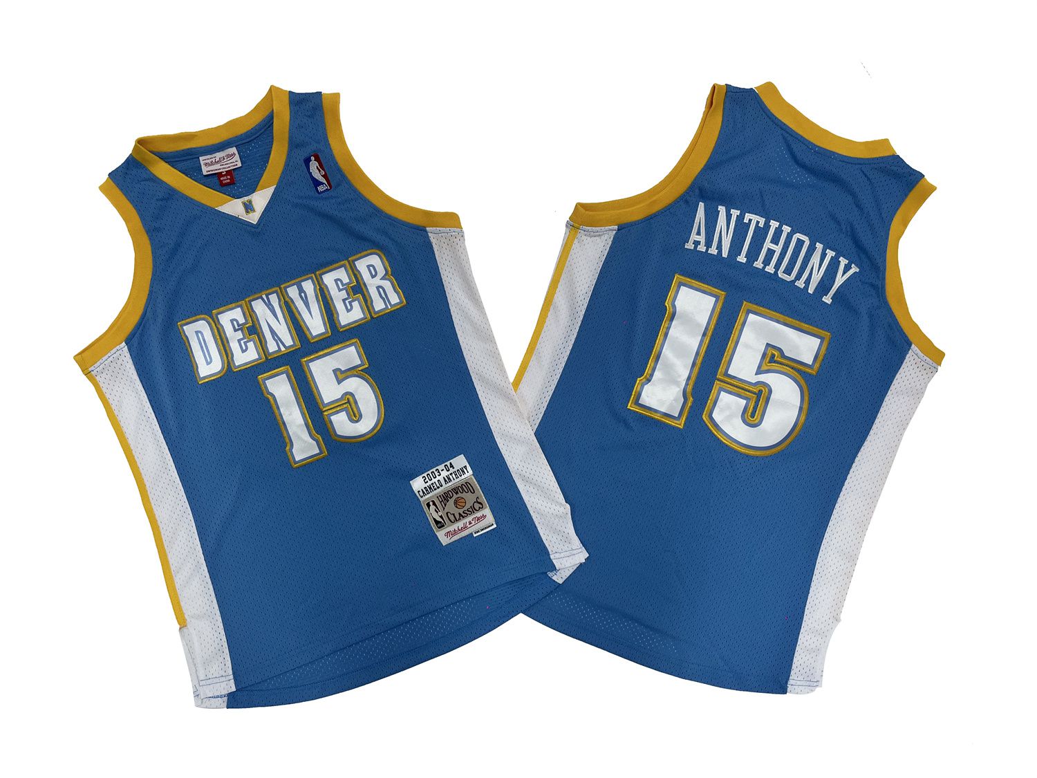 Men Denver Nuggets #15 Anthony Light Blue Throwback NBA Jersey->denver nuggets->NBA Jersey